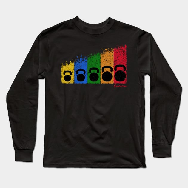 Kettlebell Evolution Long Sleeve T-Shirt by NMdesign
